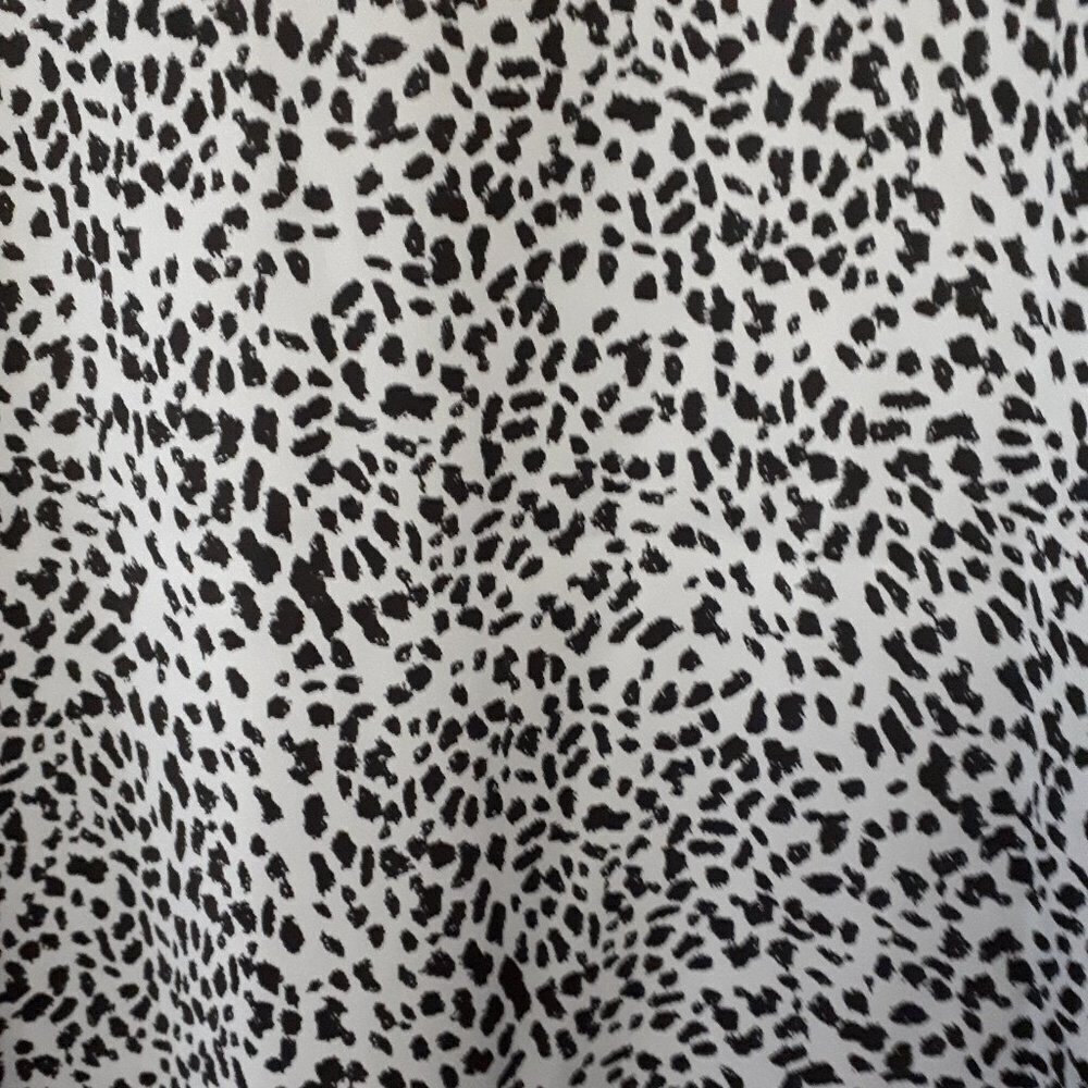 NWT Cupcakes & Cashmere blue / black animal print PJ inspired blouse, L - Picture 10 of 11